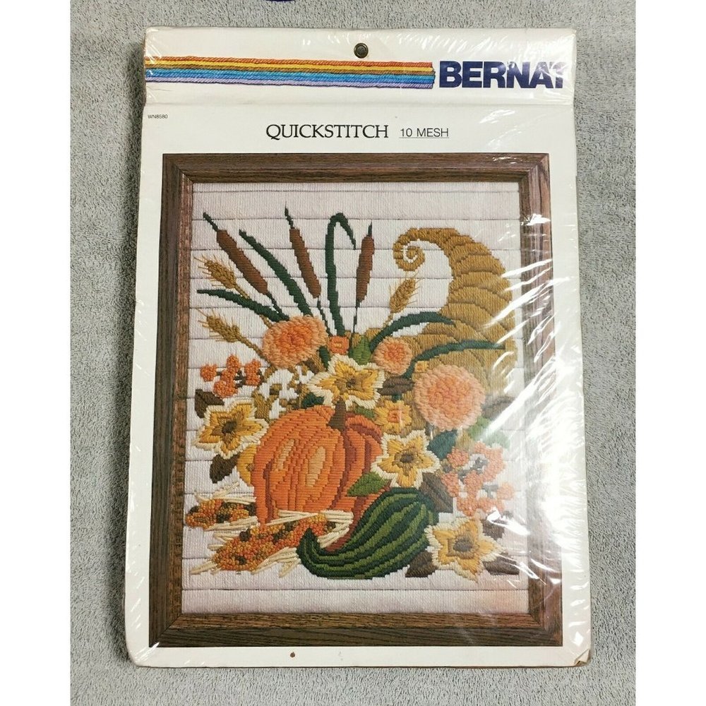 Bernat Quick Stitch  T08580 Cornucopia Vintage 1983 NEW in Package